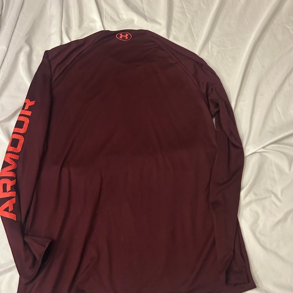 UNDER ARMOUR LIGHTWEIGHT LONG SLEEVE Maroon Men’s L - Picture 8 of 10
